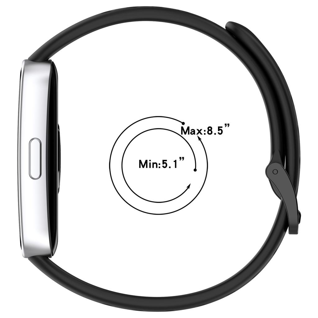 For Huawei Band 9/9 NFC/8/8 NFC Breathable Holes Replacement Band Silicone Watch Strap