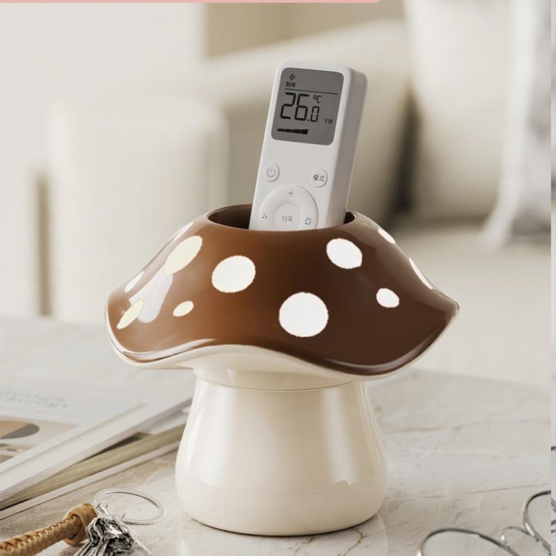 Circular mushroom pen holder Makeup Brushes Holder Desktop Organizer Multifunctional Storage Box For School Office Home Room