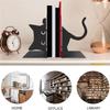 Good-1 Piece Cute Cat Book Ends,Decorative Book Ends, Book Ends Metal For Shelves,Bookshelf Decorative Objects,Home Desk Bookshe
