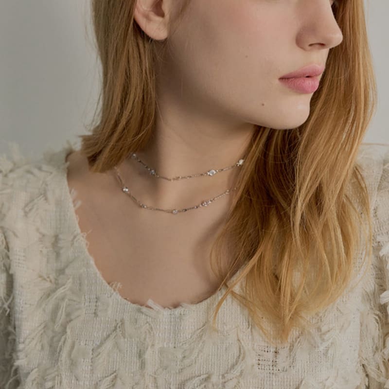 

MUSE BY ROSE MiiA layered chain necklace [SILVER] SILVER_FREE