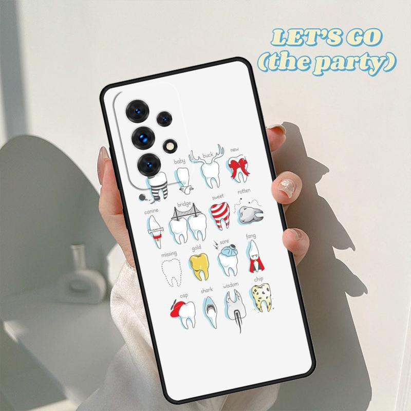 Dental Definitions Tooth Phone Case For Samsung Galaxy A42 A31 A40 A51 A71 A32 A80 A91 A52 A72 A20e A21S A50 A70 A11 A12 Cover