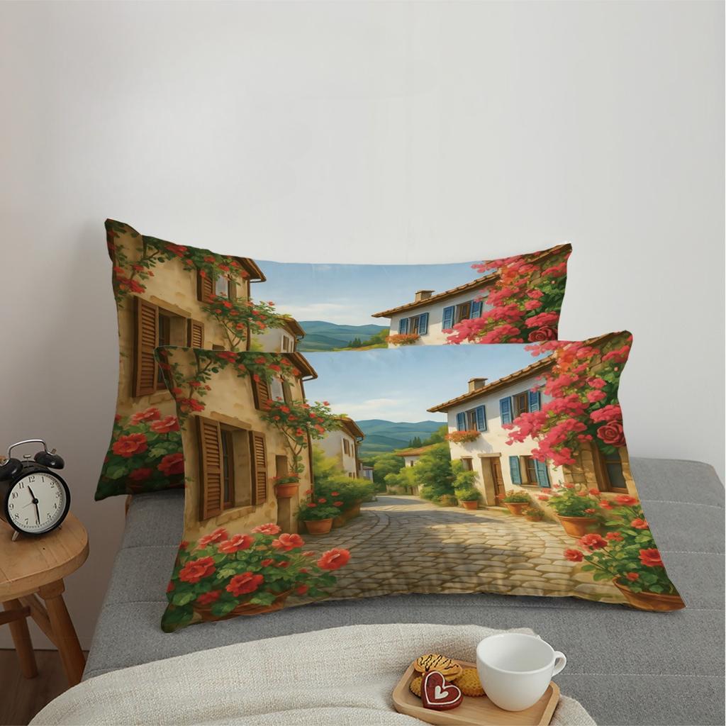 Bedding Set 3D City Print Duvet Cover Pillowcase 200x200 Soft Microfiber Home Bedroom Decoration Pillowcase 75x50cm