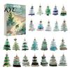 Beach Style Holiday Decor 2026 Sea Glass Christmas Countdown Calendar Blind Box, 24Pcs Coastal Theme Ornaments Acrylic Tree Hanging Ornaments,