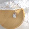 Elegant 1 Carat Moissanite Lock Pendant Necklace in S925 Sterling Silver for Women