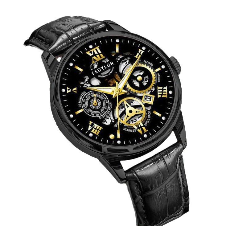 Hollow New Fully Automatic Movement Men's Watch Luminous Waterproof High-end Watch Men's Original Calendar