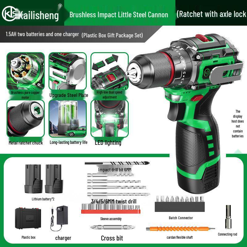 Kailisheng Portable Copper Brushless Hand Drill with Ratchet Chuck