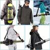 Black Skateboard Shoulders Carry Strap Adjustable Backpack Shoulder Strap Handbag Belt for Skateboards, Snowboard, Skis Carry