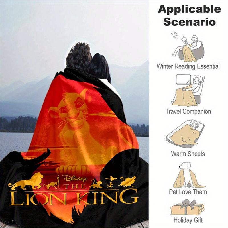 1pc, Lion King Home Decor Blanket: A Perfect Gift for Your Bedroom, Living Room, or Outdoor, Flannel Throw Blanket, Ideal for Couches