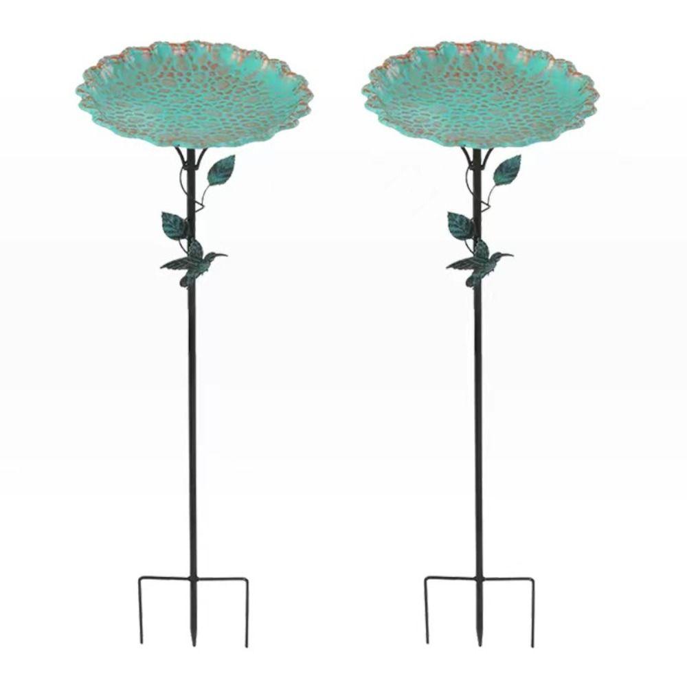Iron Bird Feeder Ground Plugin Durable Bird Feeding Dish Bird Raising Tool Bird Water Bowl  Outdoor