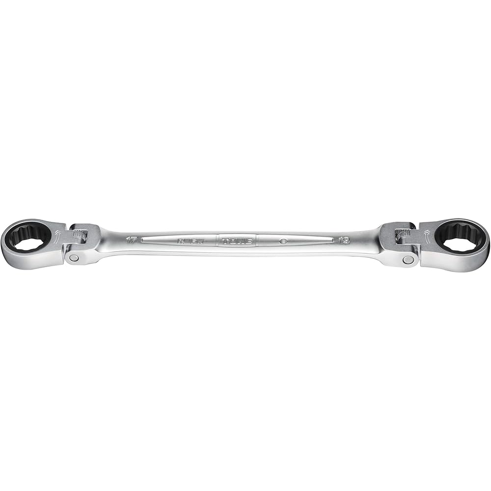 TONE Ratchet Wrench RMFW-1719 17mm and 19mm Dual-Sided Head Adjustable Tool