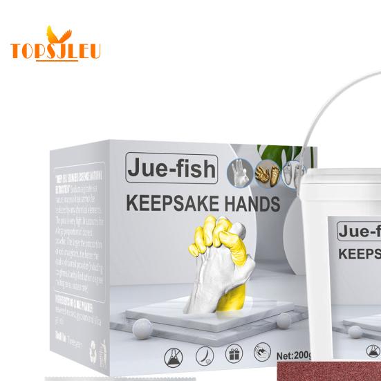 1 Set Mold Powder,Creative DIY,Harmless Baby Footprint Hand Plaster,Molding Casting Kit,Valentine's Day