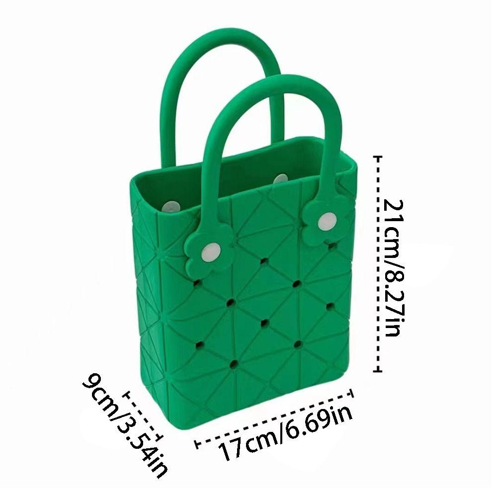 Leisure EVA Handbags with Hole Waterproof Rubber Tote Bag Summer Beach Bag  Sports