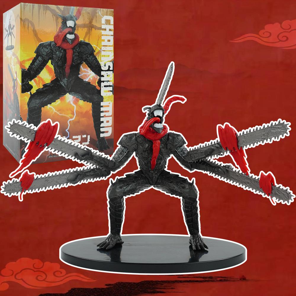 Anime Chainsaw Man Samurai Schwert Figur PVC 4 Messer Hocke Kampf Action Schreibtisch Sammlung Ornamente Modell Spielzeug Geschenk 15CM