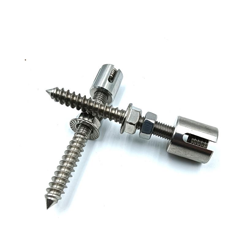 1 Pezzo 3mm 4mm Morsetto per Corda Angoli a 90 Gradi Acciaio Inossidabile 316 Sistemi a Rete per Corda Metallica Clip a Croce per Parete Verde con Vite