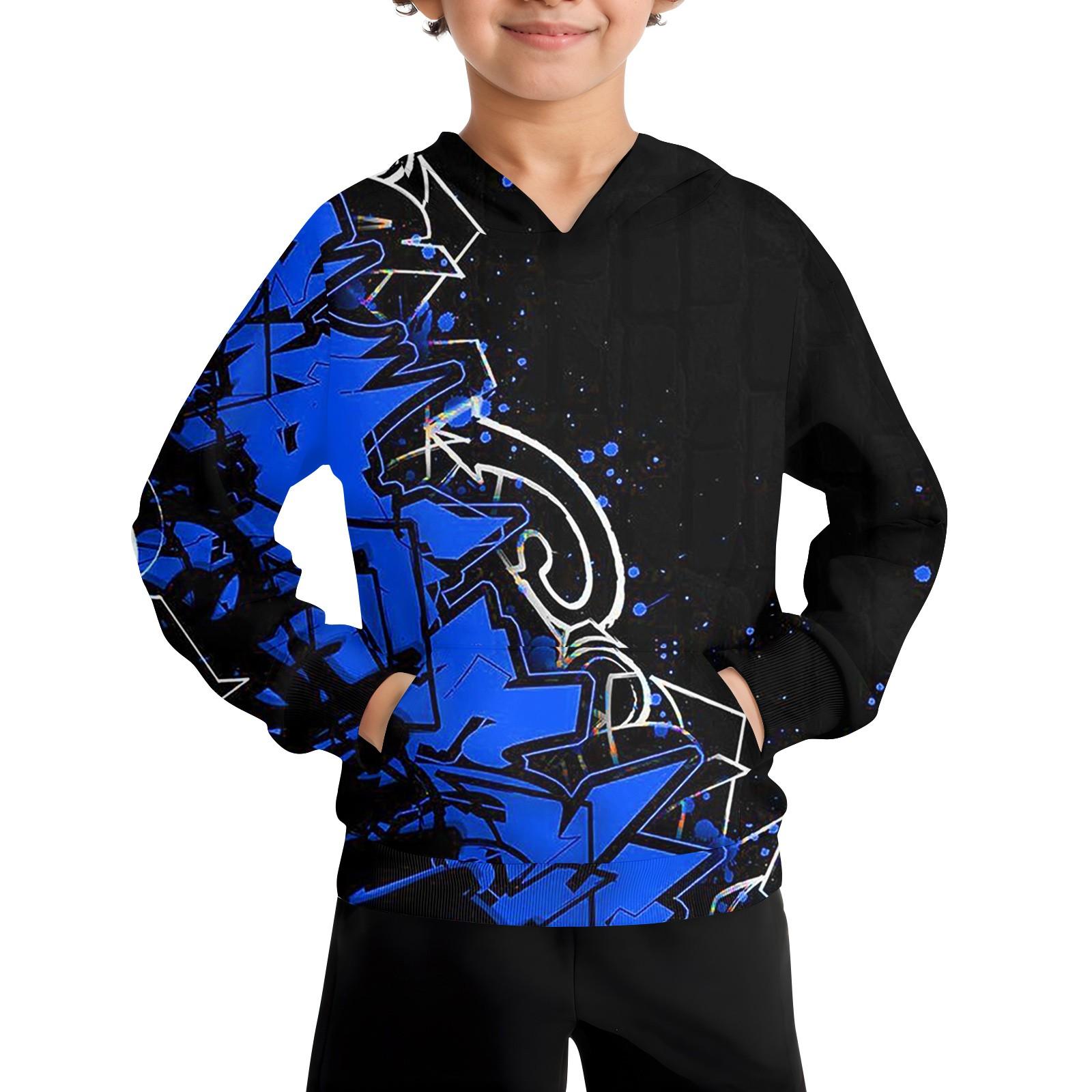 

Повседневная модная толстовка с длинным рукавом и капюшоном с карманом для мальчиков 130