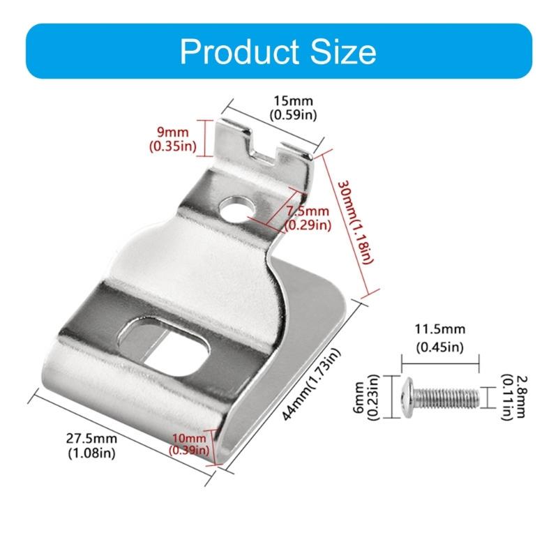 4Pcs Space Saving Metal Workshop Hook Electric Drill Belt Clip for Tool Storage In Garage or Workbench