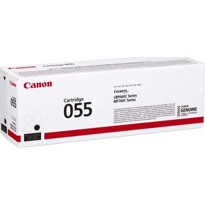 Cartouche de toner CANON 055 Noir pour i-SENSYS MF744Cdw, MF742Cdw, LBP663Cdw, LBP664Cx, MF746Cx