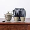 Celadon Ge Kiln Opening Film Can Raise Outdoor Portable Travel Tea Set, One Pot and Two Teacups, Gifts