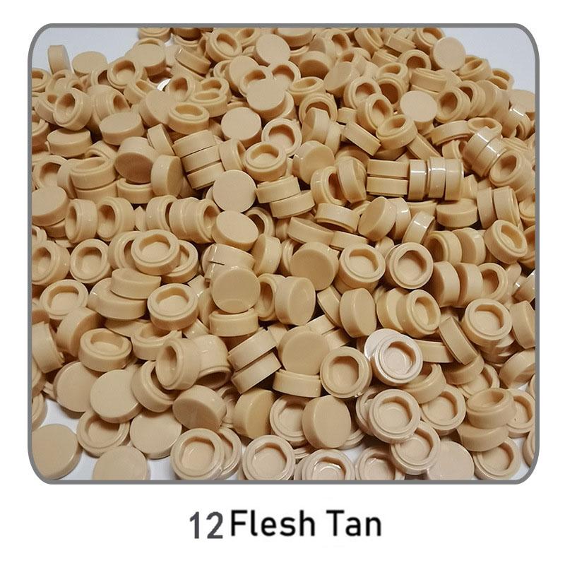 1000 Stück Stadt Bausteine Flache Fliese 1x1 Runde Steine DIY Erleuchten Bausteine Teile 98138 Bausteine für Jungen Mädchen Geschenke Kinder