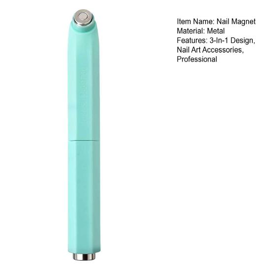 1/2Pcs Cat Eyes Nail Magnet Wand 3-in-1 Double-Head Nail Polish Magnet Pen Home Salon Women Cat Eyes Gel Polish Nail Design Magnet Tool