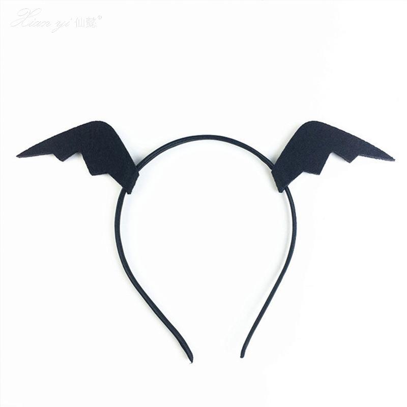 Xianyi New Halloween Funny Black Hair Accessories Little Devil Wings Headband Sexy Cute Girl Headgear P16