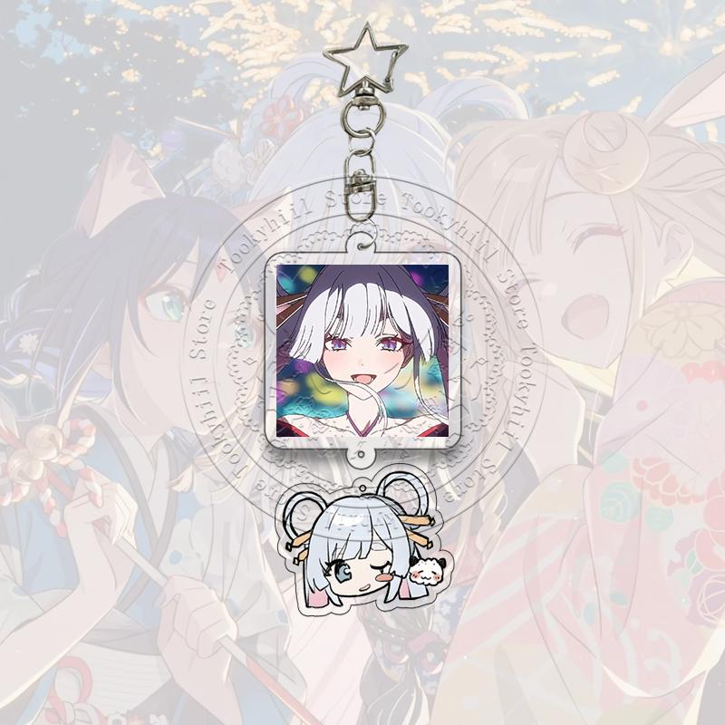 Cosmic Princess Kaguya Acrylic Keychain Noi Komazawa Yachiyo Tsukimi Anime Cartoon Character Acg Pendant Bag Keyring Girl Gift