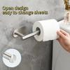 Self-Adhesive Toilet Paper Holder Stainless Steel Brushed Paper Towel Roll Rack Black Bathroom Kitchen Long Tissue Hanger
