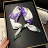 New 100% Natural Real Silk Scarf Fashion Women Summer Beach Small 53*53cm Neck Scarves Shawl Bandana Hijab Pashmina Poncho 2026