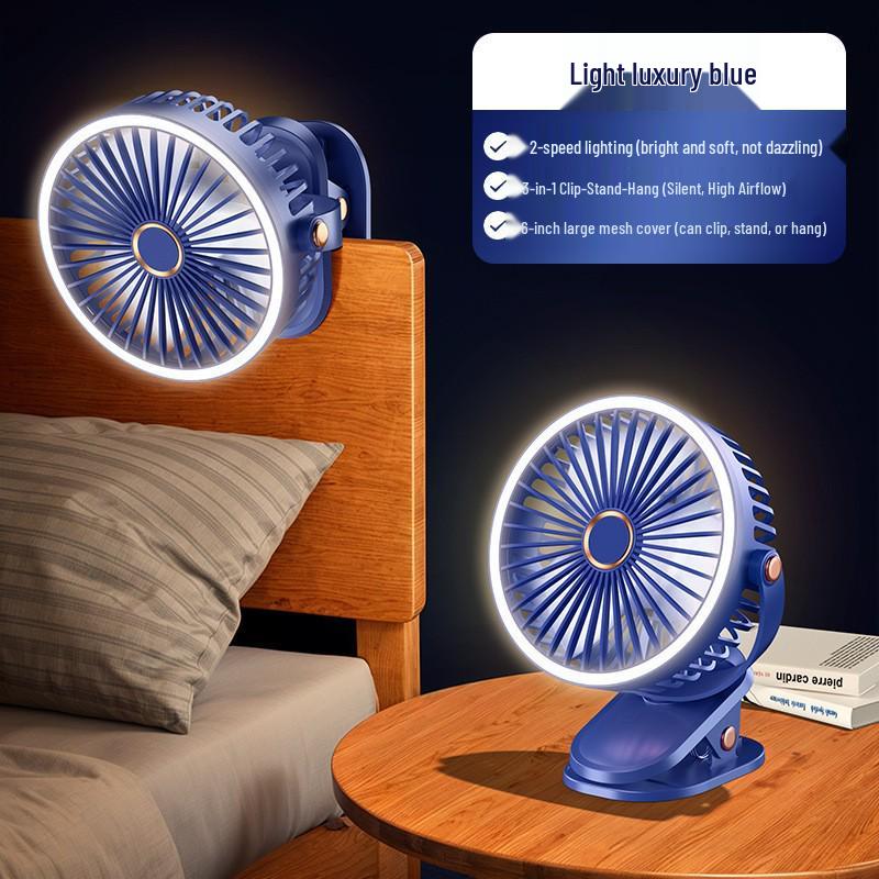 2026 Compact Rechargeable Clip-On Fan for Office, Dorm, or Desktop Use 163*123*64mm