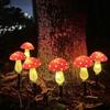8-Pack/12-Pack/20-Pack Red Solar Mushroom Lamp, 8 Modes, Outdoor Waterproof, for Garden Decor, Christmas, Halloween, Yard, Lawn