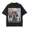 Summer Tee Hot Sale Jonas Brother th Anniversary Poster Print TShirt Unisex Women Vintage Washed Cotton Oversized Harajuku Style