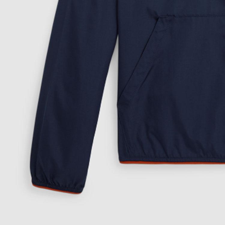 Polo Ralph Lauren Jacket Ss24 Solid Color Small Pony Embroidery Water-Resistant Hooded Zipper Casual Kids Jackets Dark-Blue CWPOOTWY6020290-410