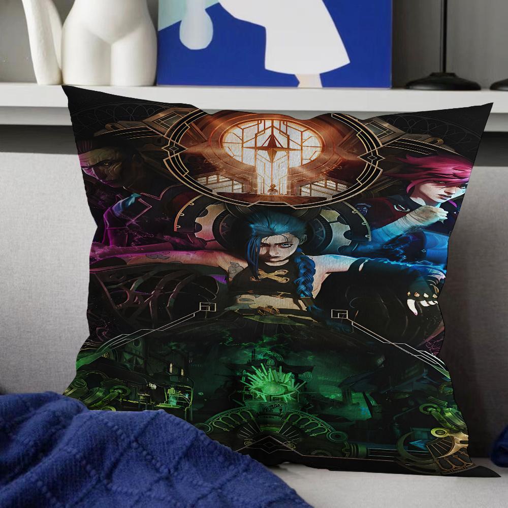 Game Arcane Legends Jinx Main Characters Art Pillow Gifts Home Office Furnishings Bedroom Sofa Car Cushion Cover Case 45x45cm