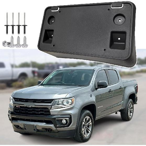 Front License Plate Frame for Chevy Colorado 2021 2022 Front Bumper License Plate Holder Mounting Bracket Cover Replace# 84461476 Partslink#
