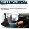 5 Speed Manual Gear Shifter Knob with Cover for Chevrolet Spark | Gearbox Stick Shifter Lever Knob Silver Tone Plastic and Faux Leather 1 Pcs