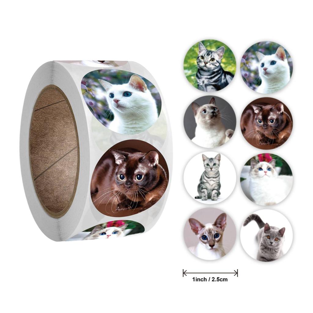 About 500pcs 1inch Cartoon Animal Children Sticker Label Thank You Cute Toy Game Sticker DIY Gift Sealing Label Decoration