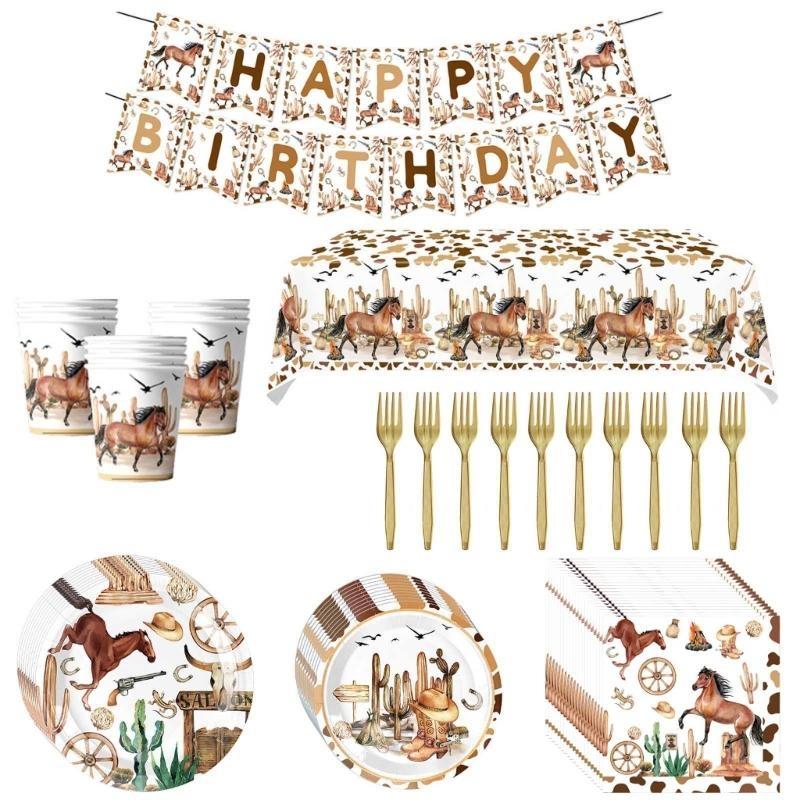 Horse Party Tableware Birthday Party Tableware Horse Themed Party Tableware
