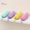 Macaron Farbstift-Etui Hülle aus Kunstleder, Stifteetui mit großer Kapazität und schmutzabweisendem Reißverschluss, Einfacher zylindrischer Halter für Schüler, Schreibwaren