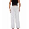 Damen Jeans mit lockerem Schnitt und geradem Bein, Jeanshose mit Leopardenmuster, Lässige Streetwear Hose