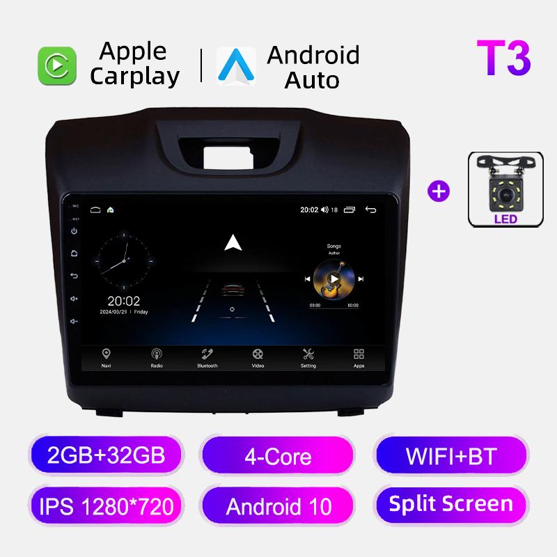 Car Radio For Chevrolet S10 Isuzu DMAX 2015-2018 GPS Navigation Audio Multimedia Stereo Carplay Android Auto IPS Screen Headunit
