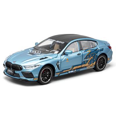 1/24 Scale BWM M8 Alloy Car Model Diecasts Toy with Sound and Light Vehicles Decoration Toys for Kids Gift