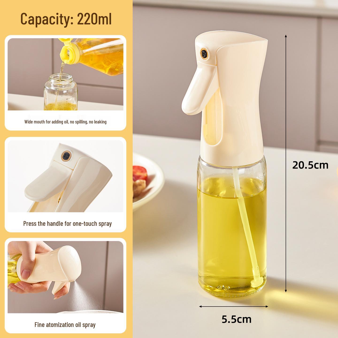 Food-Grade Glass Oil & Vinegar Sprayer for Air Fryer - Dual-Use Atomizing Bottle with Seasoning Control
