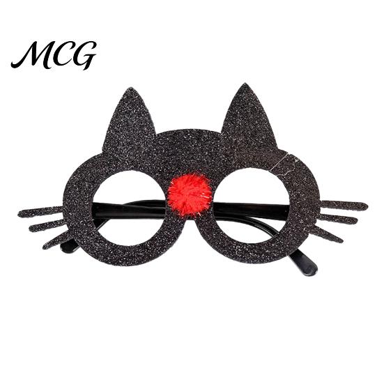Adult Halloween Glasses Party for Kids Adults, Glitter Frame Cosplay Decoration, Funny Pumpkin Skull Ghost Bat Eyewear Accessory Favors Photo Props