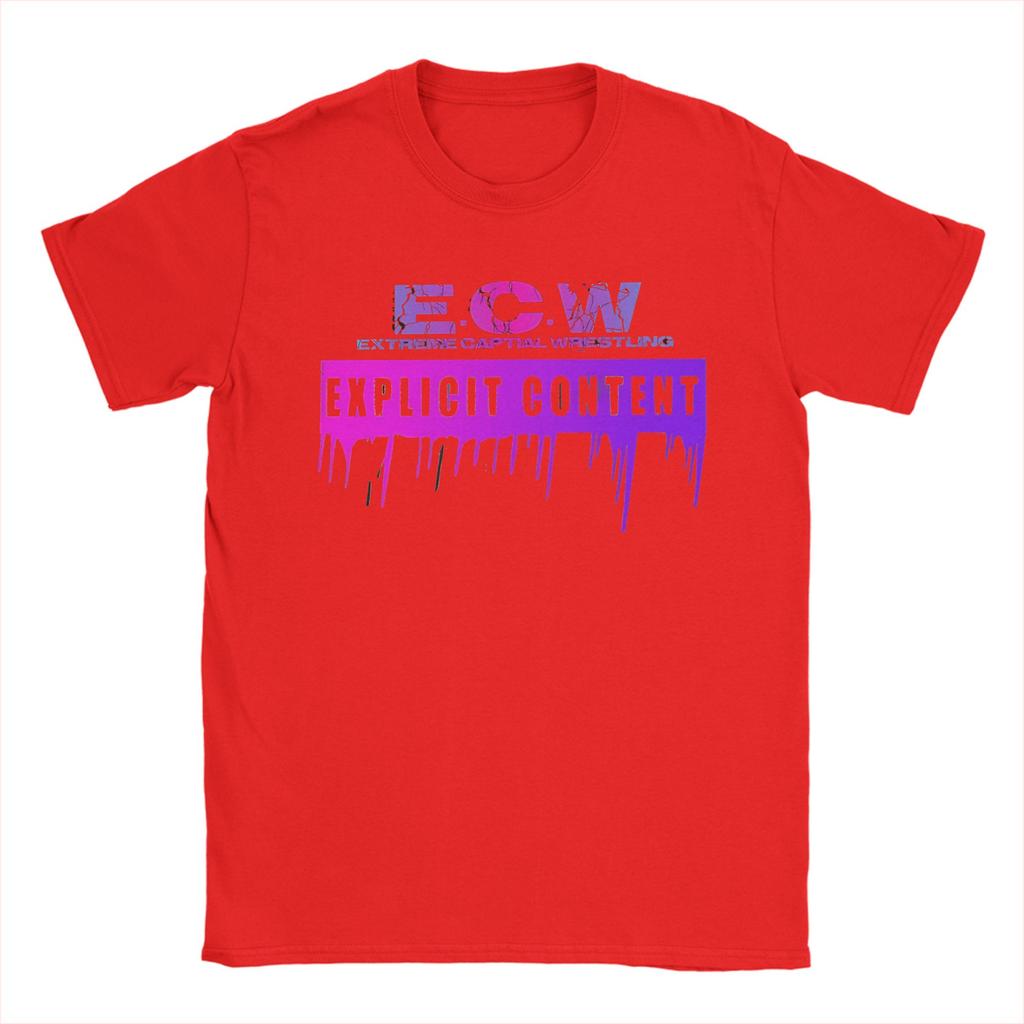 ECW Hardcore Wrestling Maglietta in Cotone per Coppia Estate YK Magliette Basiche T-Shirt di Tendenza Taglie Forti Top all'Ingrosso