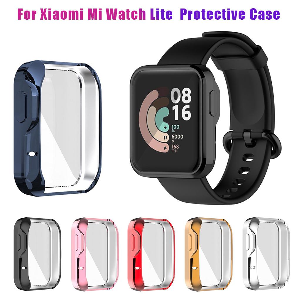Displayschutzhülle Vollständige Abdeckung Schutzhülle aus TPU Kratzfest Galvanisierte Stoßfängerhülle Schutz für Mi Watch
