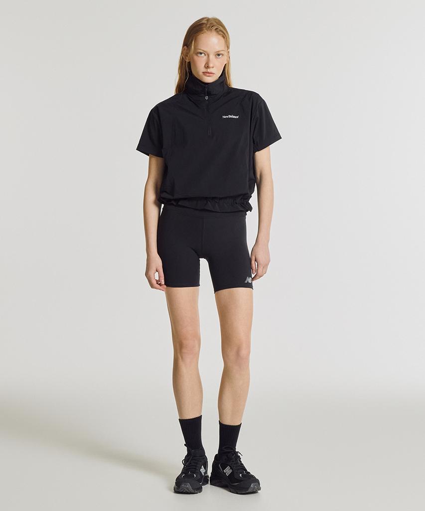 Nyuballanseu Nbncg3W612 / Women Frozen Woven Stretch Half Zip (Black)