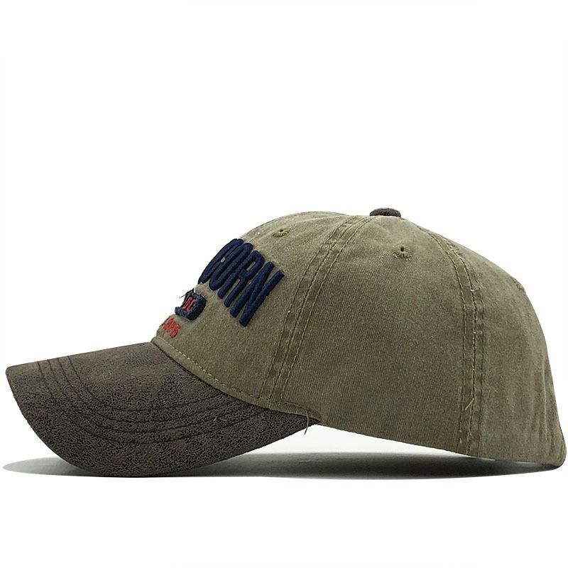 Splicing Baseball Cap Men's and Women's Spring and Autumn Casual Visor Letter Embroidery Bent Baseball Cap