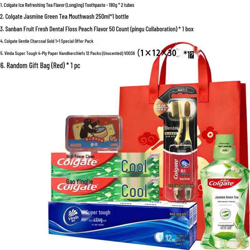 Colgate Charcoal Gold Tea Oral Care Set
