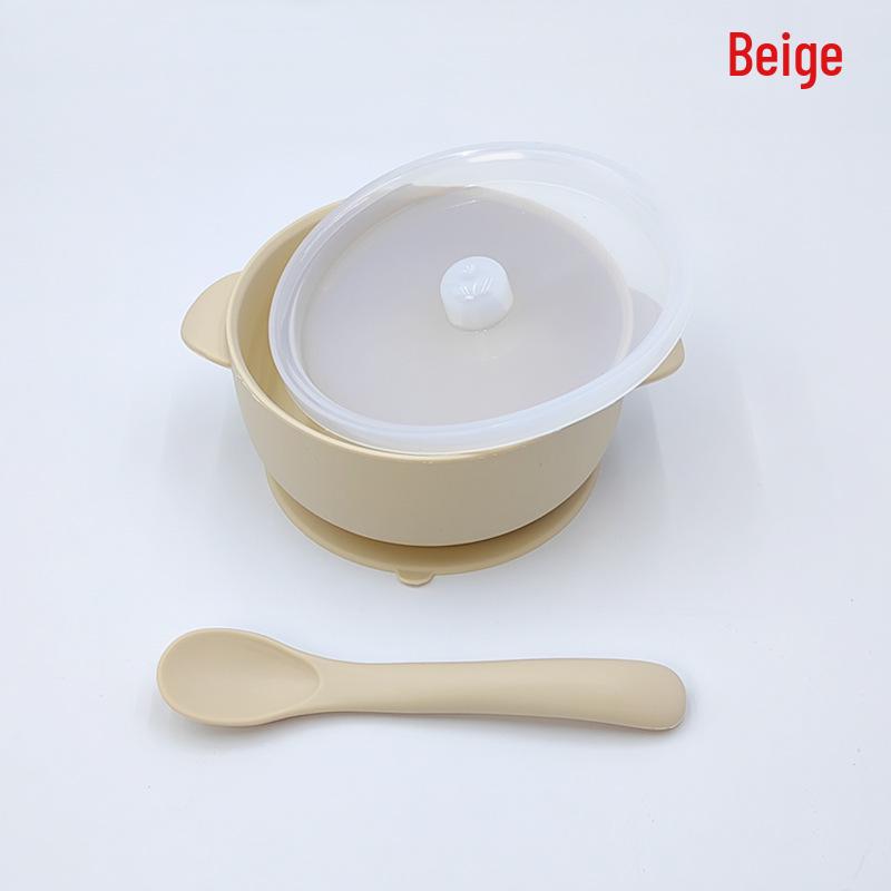 Silicone Baby Feeding Bowl with Suction Cup - Anti-Scald, Anti-Fall Tableware for Toddlers