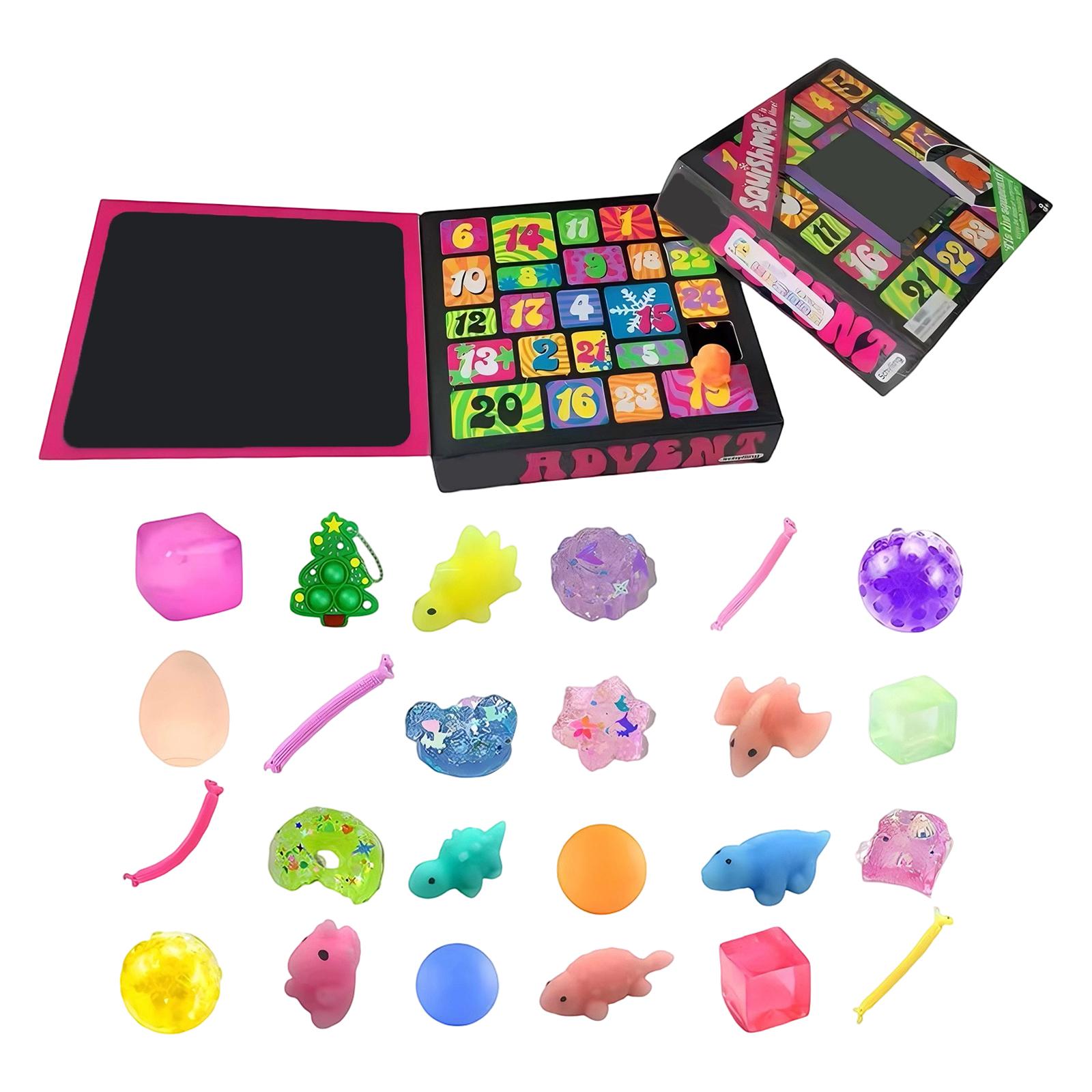 

Адвент-календарь, обратный отсчет до Рождества, 24 дня сюрпризов в закрытых коробках One Size